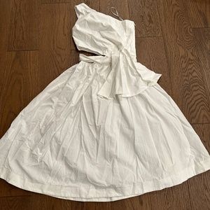 H&M White one shoulder summer dress